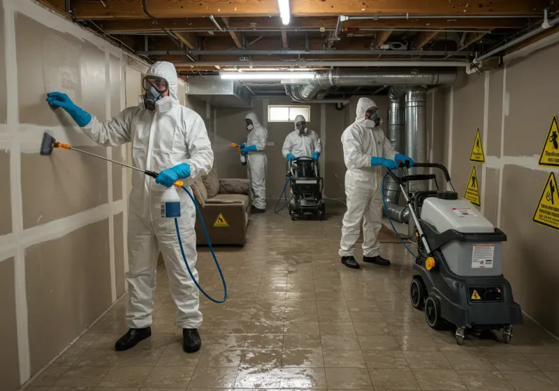 Basement Moisture Removal and Structural Drying process in Lancaster County, SC